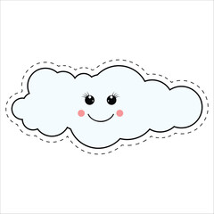 cute cloud cartoon illustration graphic