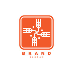 Abstract baked wheat logo design for your brand or business