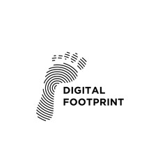 Digital Footprint logo icon design illustration template