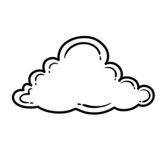 Black cloud outline.	