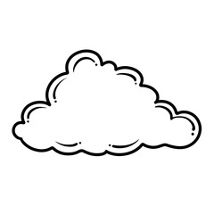 Black cloud outline.	