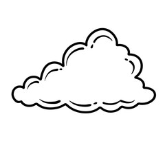 Black cloud outline.	