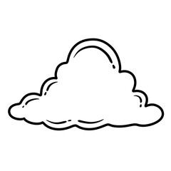 Black cloud outline.	