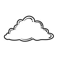 Black cloud outline.	