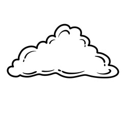 Black cloud outline.	