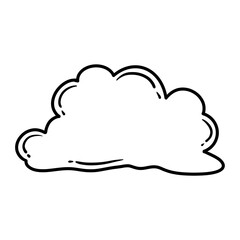 Black cloud outline.	