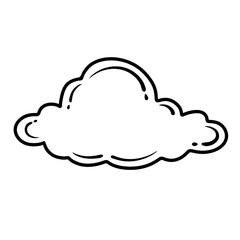 Black cloud outline.	