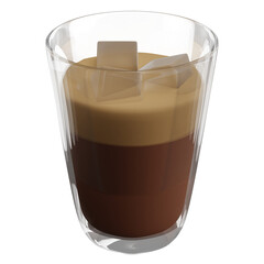 iced coffee 3d illustration