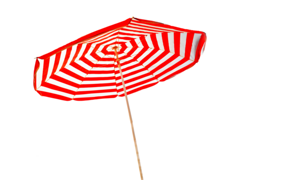 umbrella for sea and sun protection isolated for background
