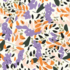 Light Lavender Clouds - Abstract Pastel Lavender Seamless Pattern
