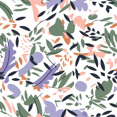 Pale Lavender Wash - Abstract Pastel Lavender Seamless Pattern
