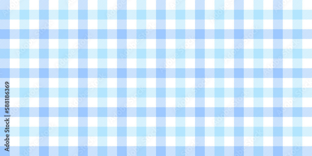 Poster gingham seamless pattern. light blue and white vichy background texture. checked tweed plaid repeati