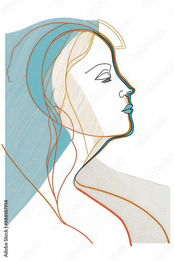 Poster abstract portrait illustration digital art face person poster background artwork minimal expressioni
