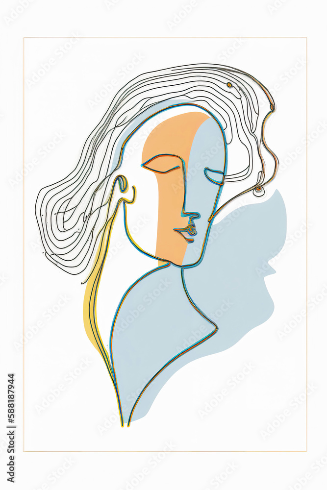 Poster abstract portrait illustration digital art face person poster background artwork minimal expressioni
