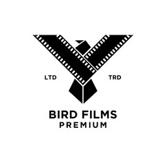 Fototapeta premium Film strip bird logo icon design template