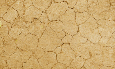 Cracked ground background in the top view for graphic design or wallpaper