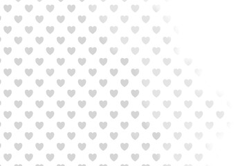 グレーの水彩テクスチャのハートのフレーム壁紙素材(透過)