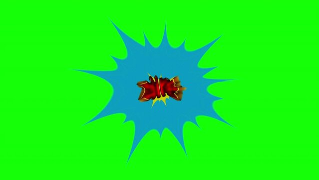 cartoon ziing Comic Bubble speech loop Animation video transparent background with alpha channel.