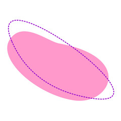 Gradient Pink Blob Aesthetic Shape