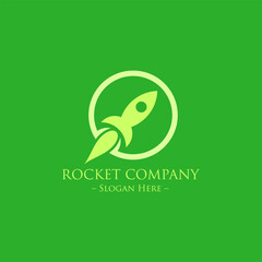 Creative modern rocket space logo icon vector template