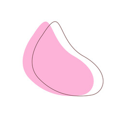 Gradient Pink Blob Aesthetic Shape