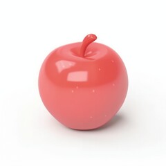 3d red apple fruit isolated, generative ai