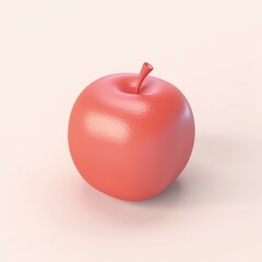 3d red apple fruit isolated, generative ai
