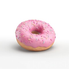 donut isolated on white background, generative ai