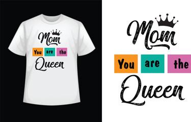 lettering Mom T-shirt Design Template