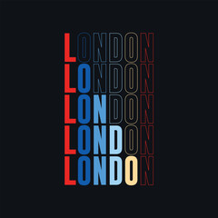 London outline text typography vector for t-shirt