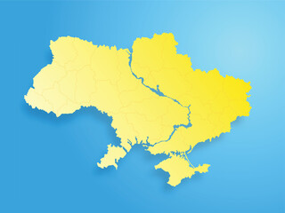 Fototapeta na wymiar Ukraine map. european countries vector gradient map