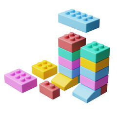 Fototapeta premium block 3d illustration