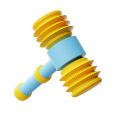 Toy hammer 3d illustration