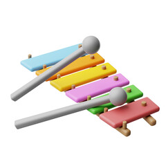 Xylophone 3d illustration
