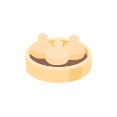 steamed dumpling dimsum illustration