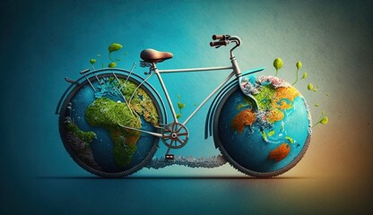 World Bicycle Day. Go Green Save Environment.