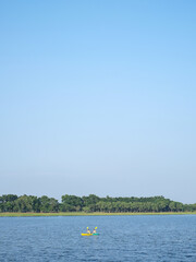 kayak boat on the river