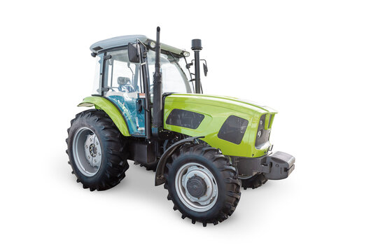 Fototapeta Modern wheeled tractor isolated on transparent background