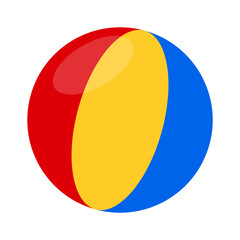 beach ball flat vector illustration logo icon clipart