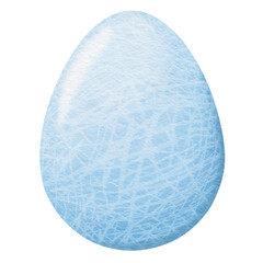 Blue Watercolor easter egg.	
