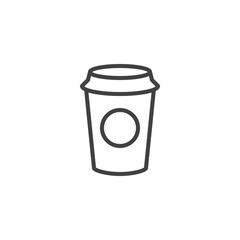 Take-out coffee line icon
