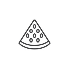 Watermelon slice line icon