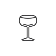 Cocktail glass line icon