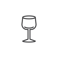 Wine glass line icon