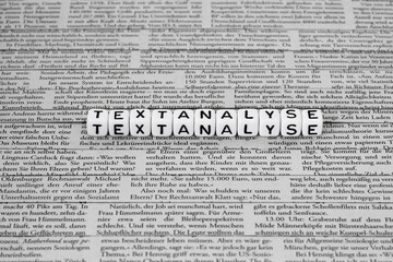 Obraz premium Textanalyse