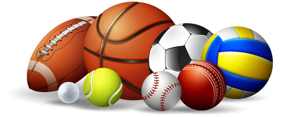 Sports Balls Collection in Vector