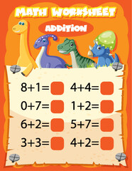 Math Worksheet Addition Template