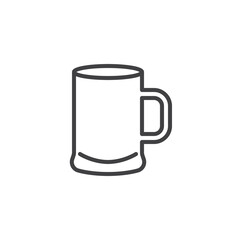 Beer mug line icon