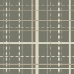 Vector classic sea green and beige color plaid repeat seamless pattern background. Digital textile print and pattern. Vector illustration