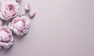 pink roses on a table ai generative
